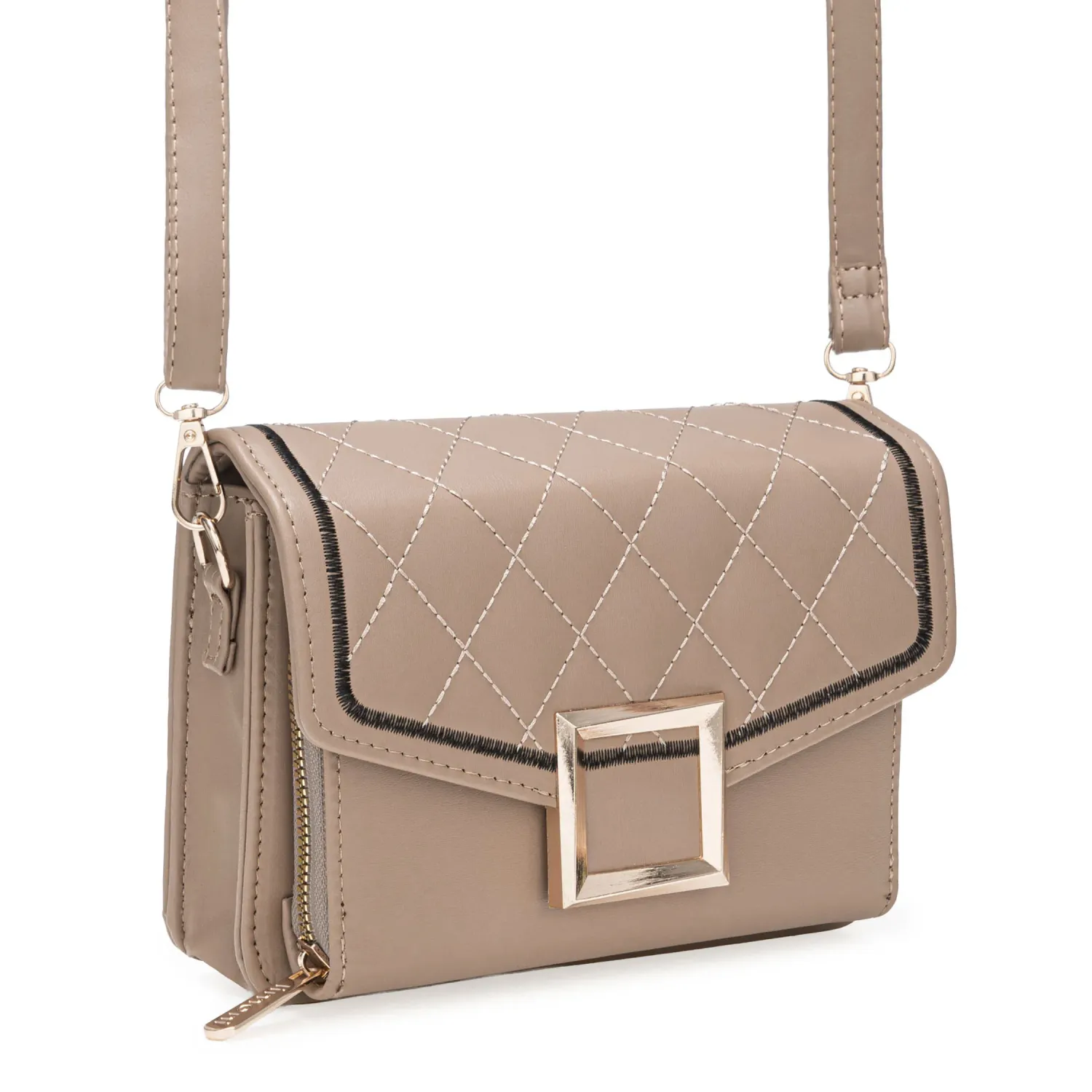 Cartera Limoni De Vestir Zoe color beige oscuro | Platanitos