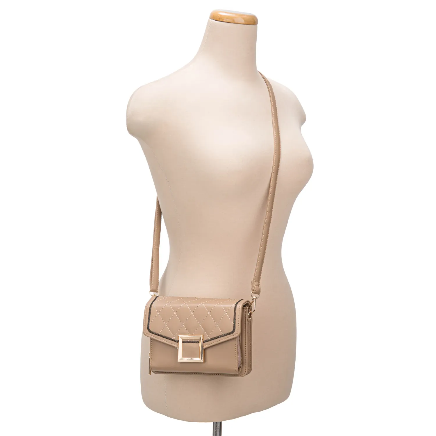 Cartera Limoni De Vestir Zoe color beige oscuro | Platanitos