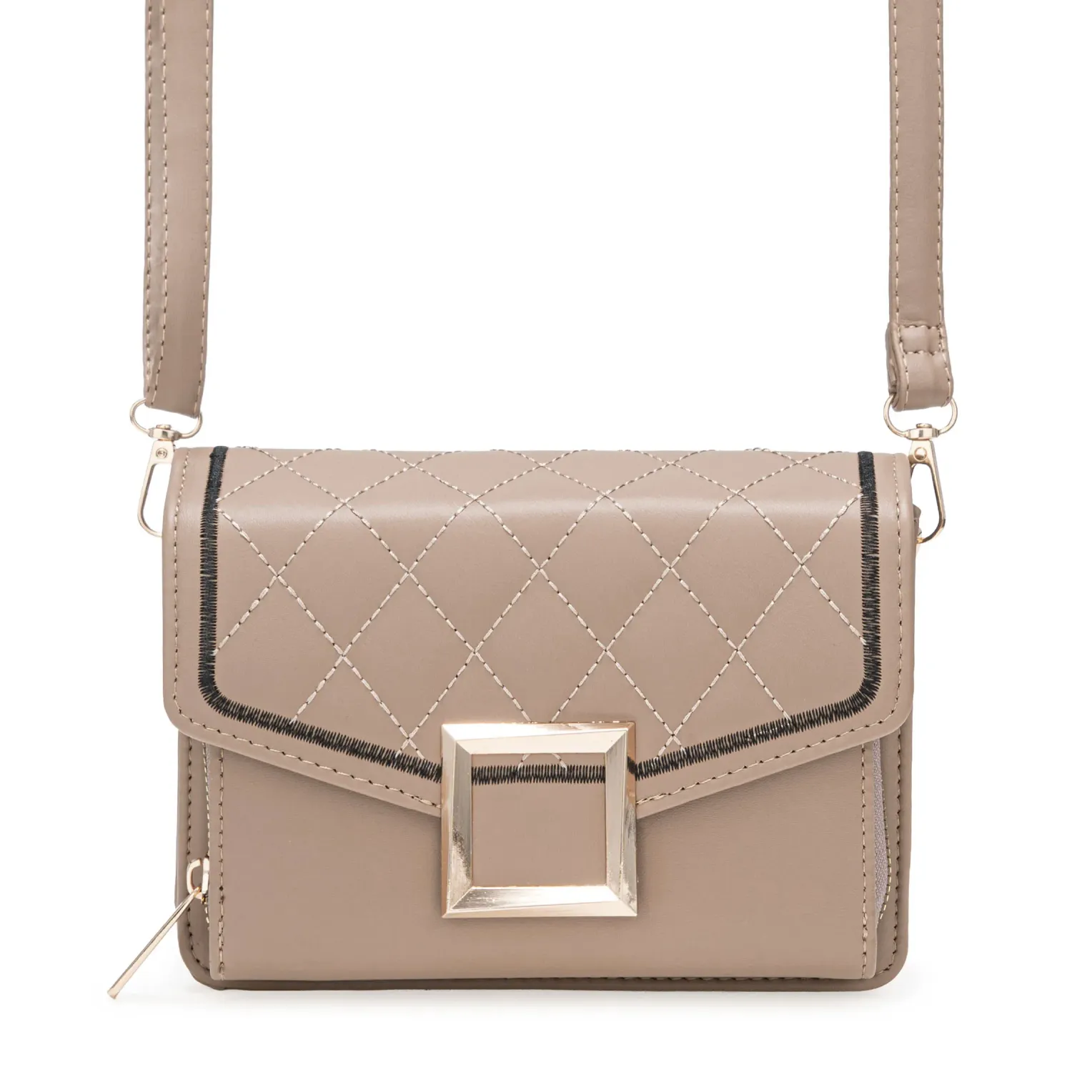 Cartera Limoni De Vestir Zoe color beige oscuro | Platanitos
