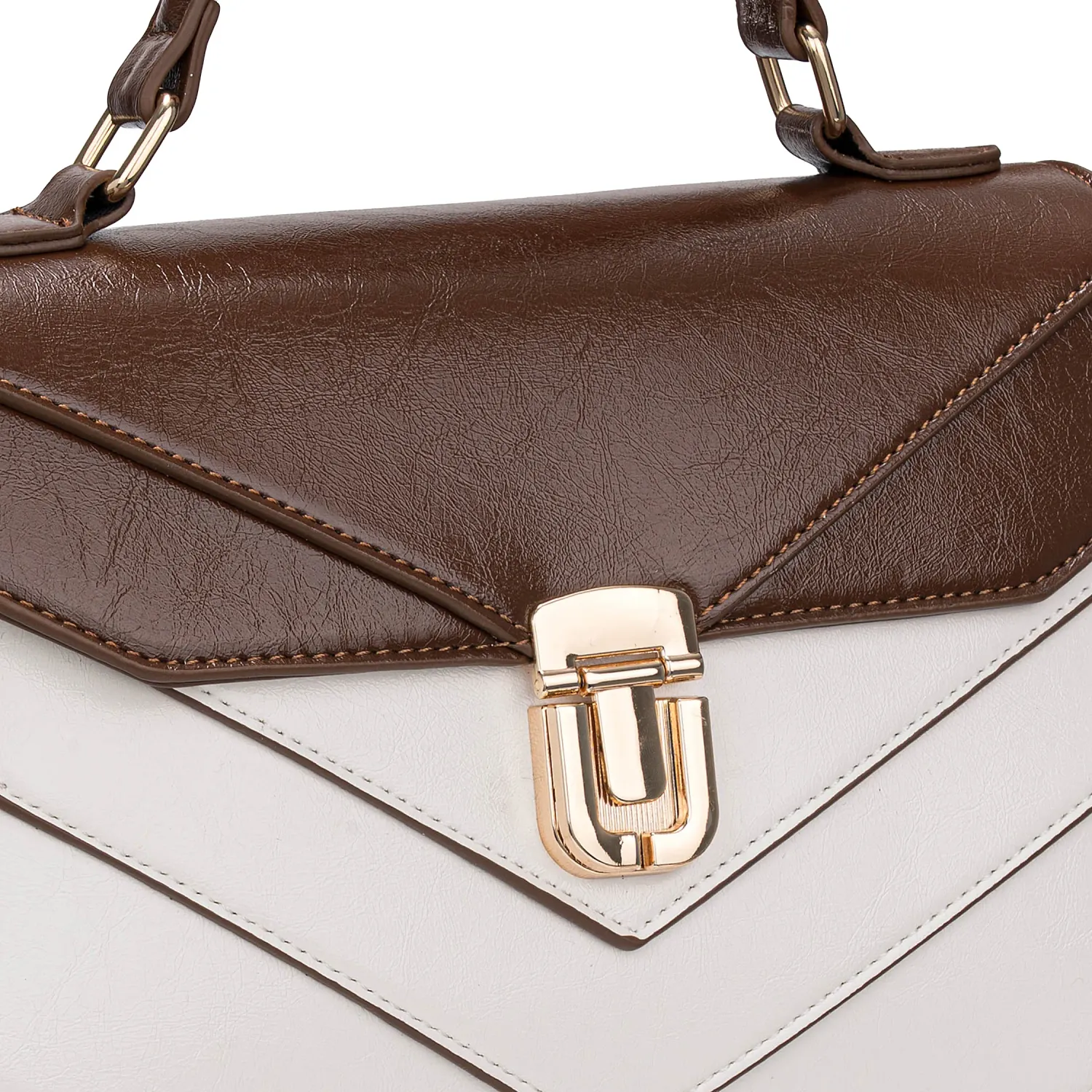 Cartera Limoni De Vestir Areani color off white / marron | Platanitos