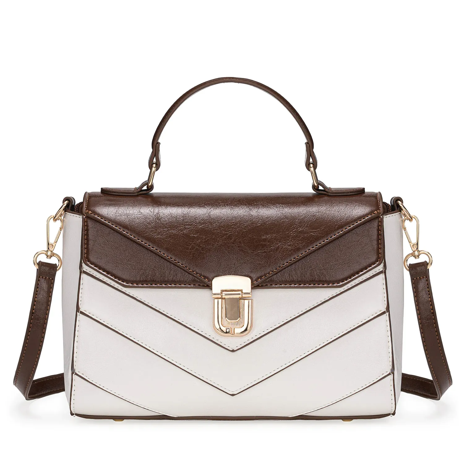 Cartera Limoni De Vestir Areani color off white / marron | Platanitos