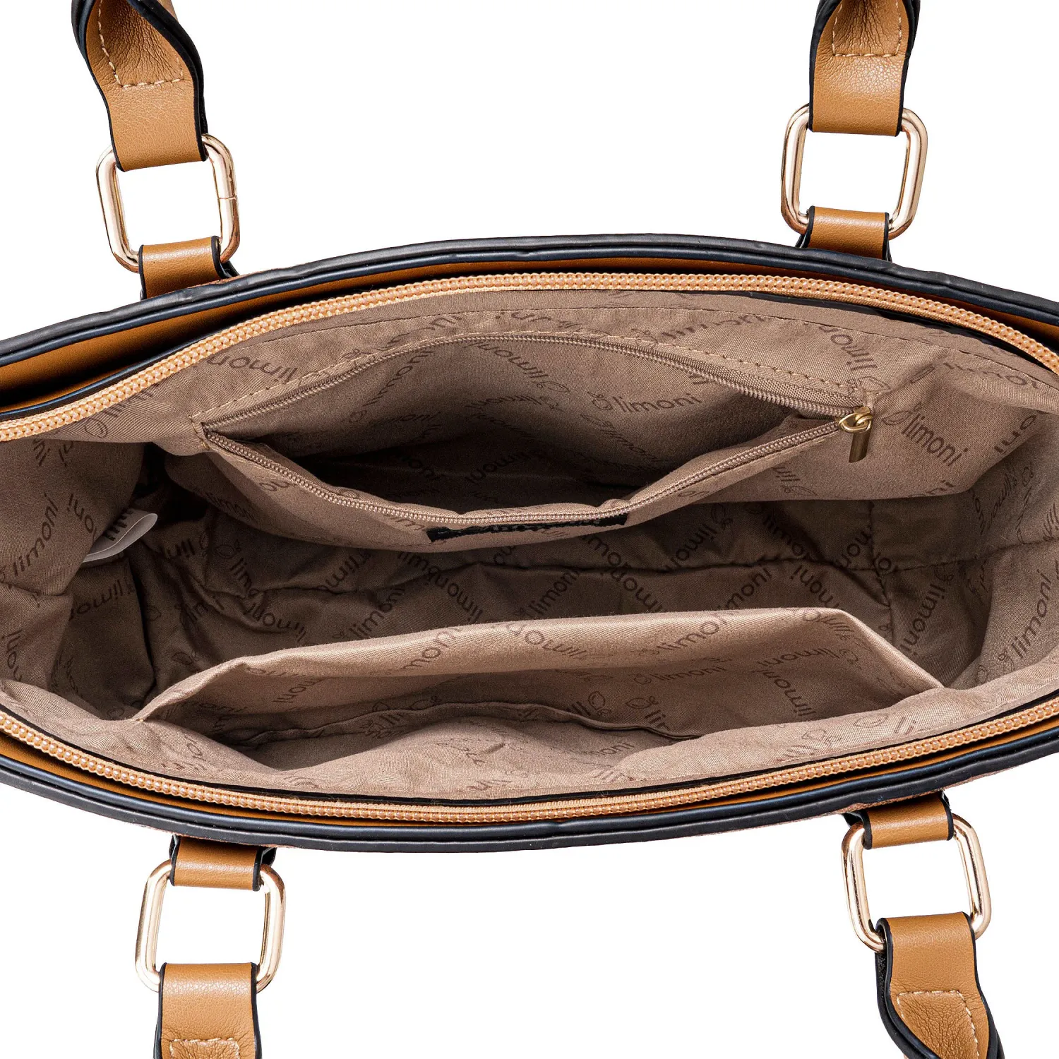 Cartera Limoni De Vestir Lucia color camel | Platanitos