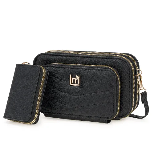 Cartera Limoni Casual Jezabel color negro | Platanitos