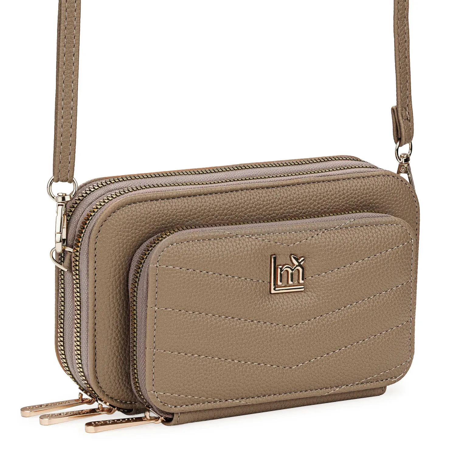 Cartera Limoni Casual Jezabel color beige oscuro | Platanitos