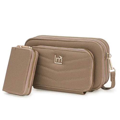 Cartera Limoni Casual Jezabel color beige | Platanitos