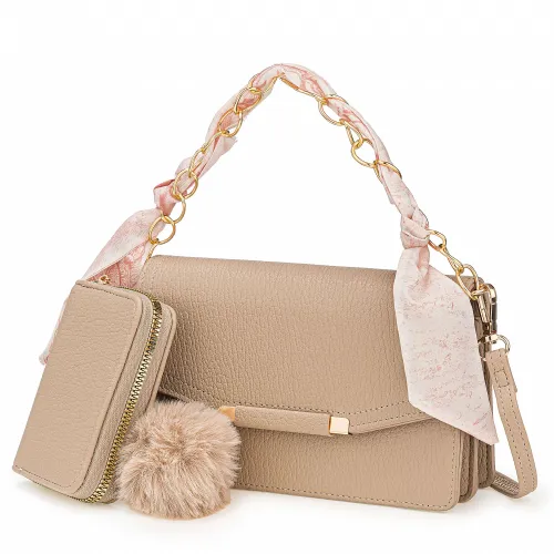 Cartera Limoni Casual Ruth color beige | Platanitos
