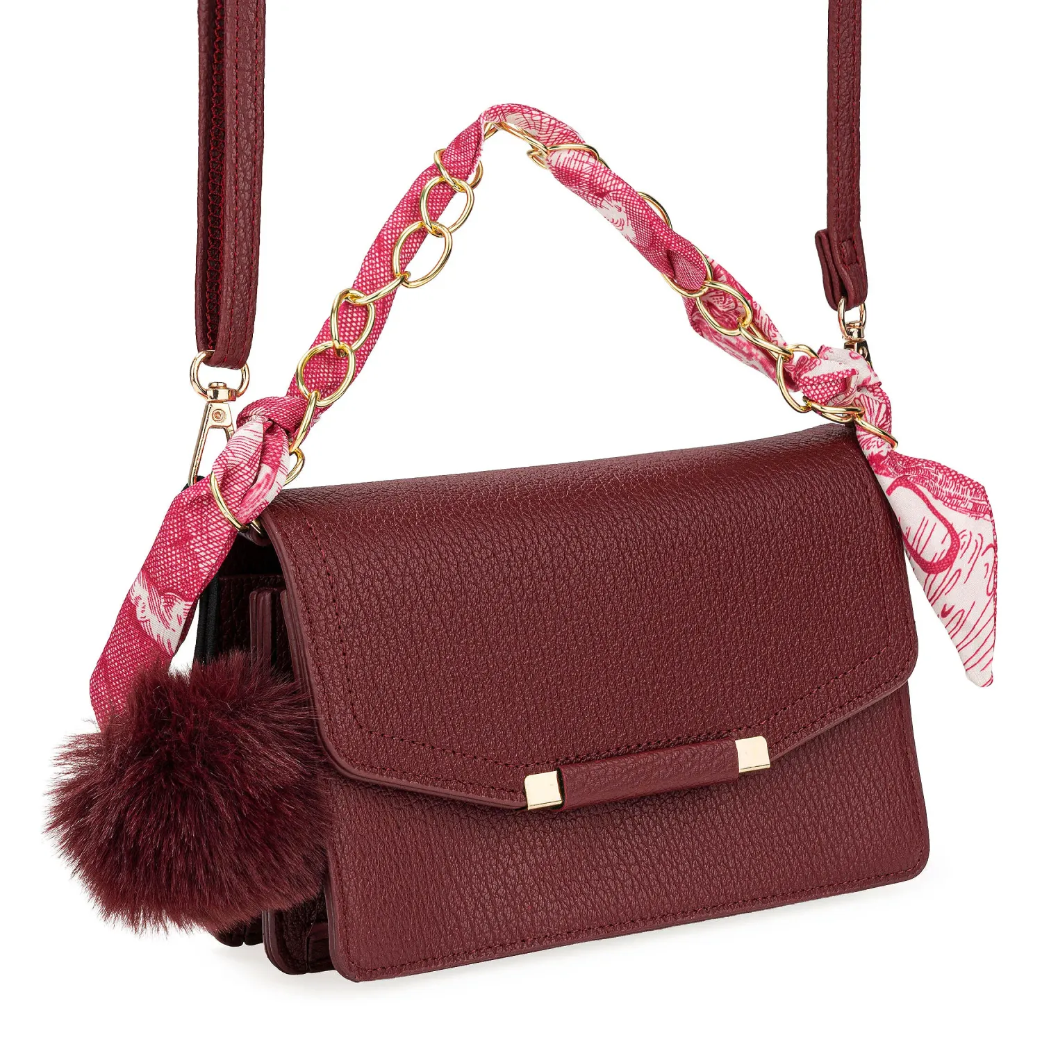 Cartera Limoni Casual Ruth color guinda | Platanitos