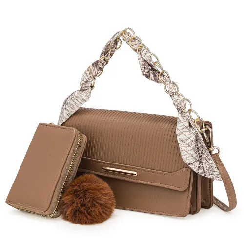 Cartera Limoni Casual Jimena color beige | Platanitos