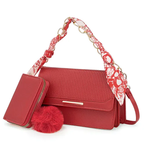 Cartera Limoni Casual Jimena color rojo | Platanitos