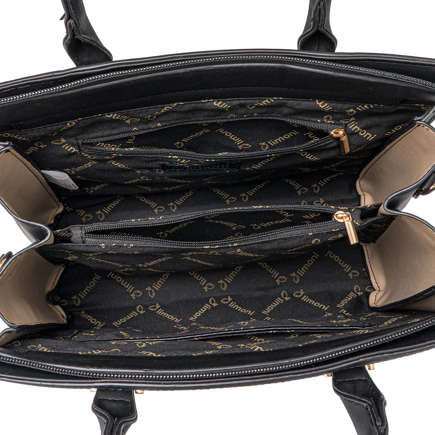 Cartera Limoni Casual Mirella color negro | Platanitos