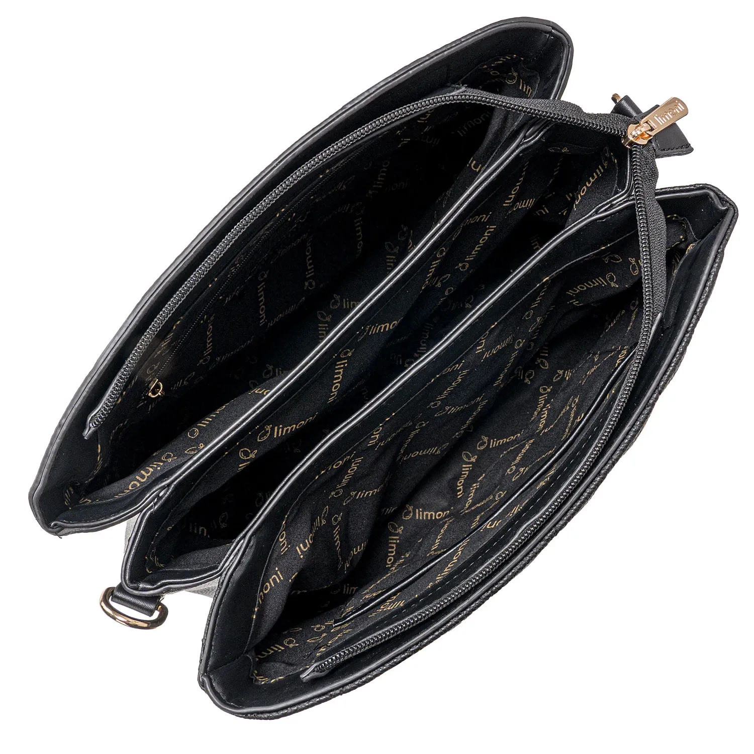Cartera Limoni Casual Emery color negro | Platanitos