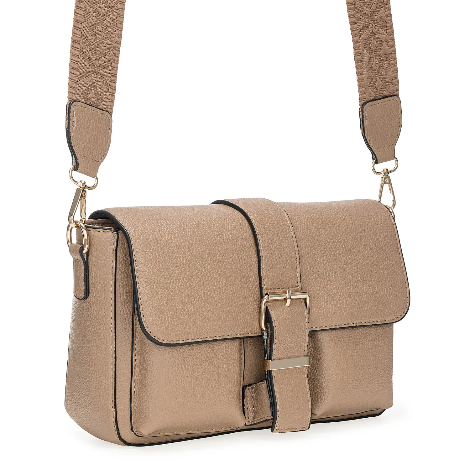 Cartera Limoni Casual Nasha color topo | Platanitos