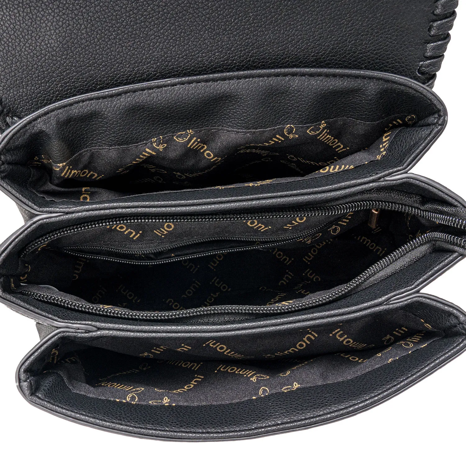 Cartera Limoni Casual Itzy color negro | Platanitos