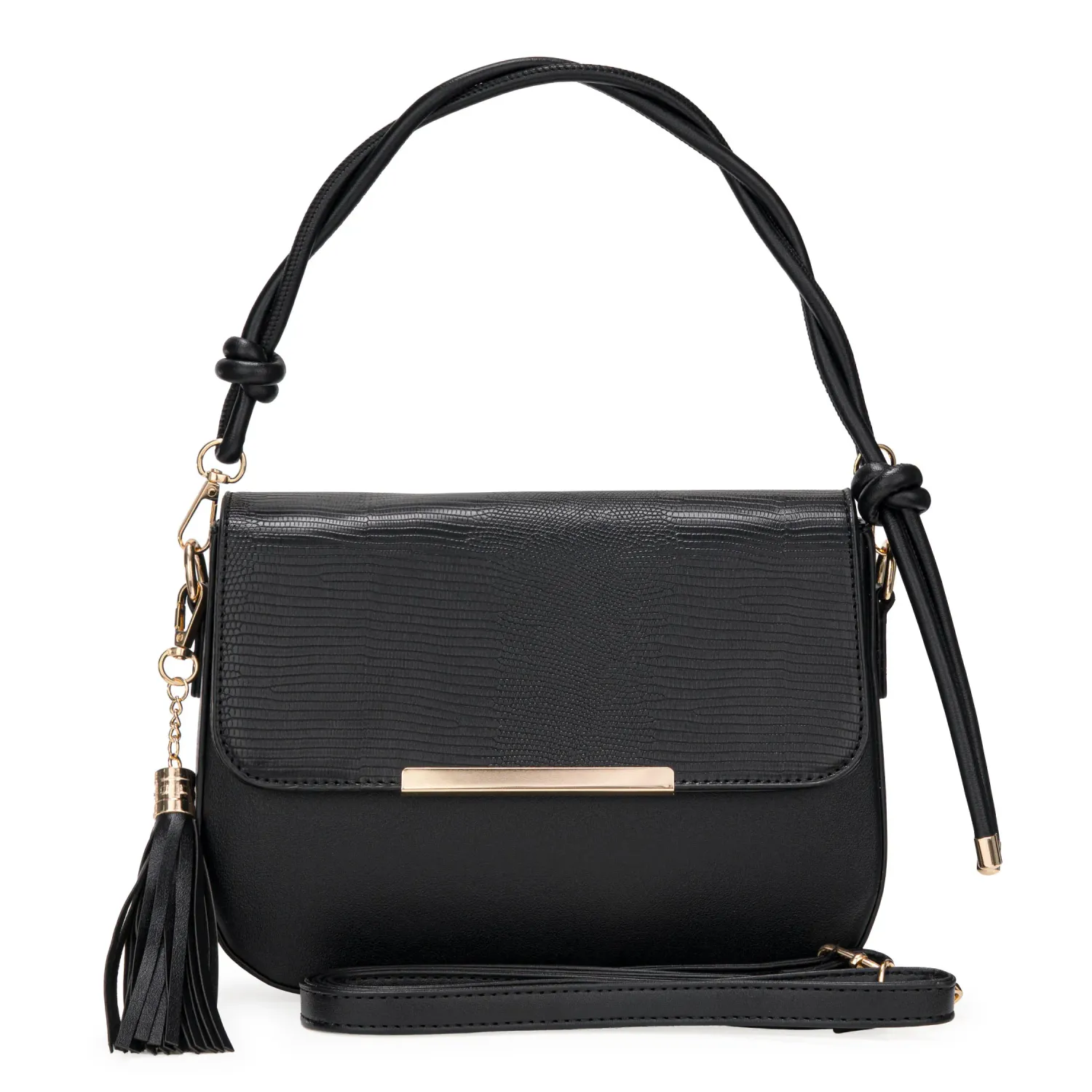 Cartera Limoni Casual Lisa color negro | Platanitos