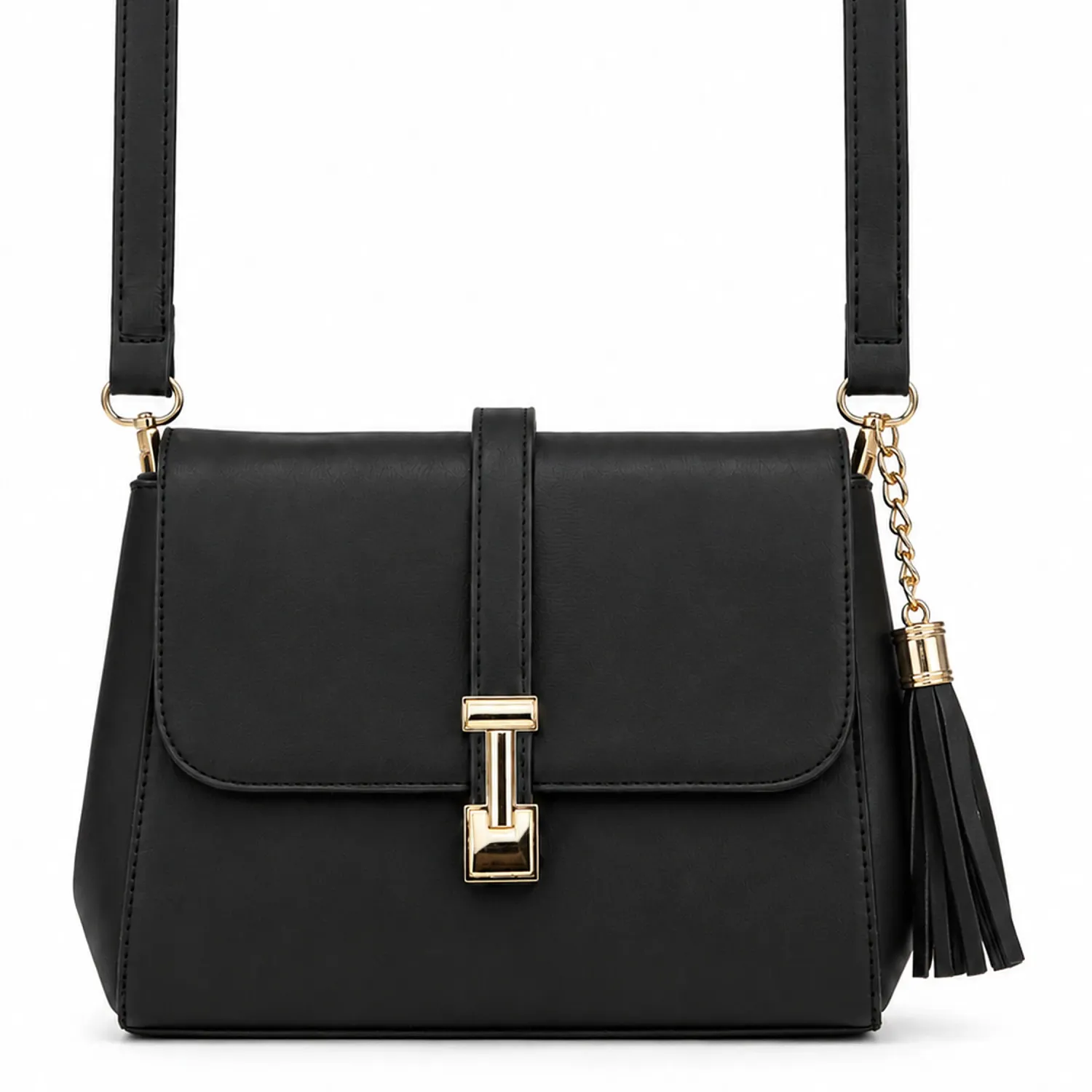 Cartera Limoni Casual Evelyn color negro | Platanitos