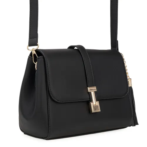 Cartera Limoni Casual Evelyn color negro | Platanitos
