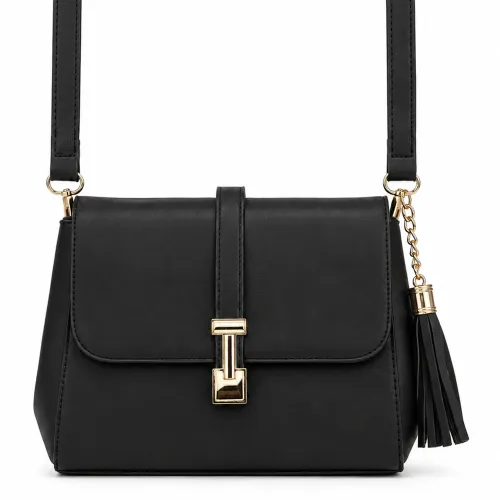 Cartera Limoni Casual Evelyn color negro | Platanitos