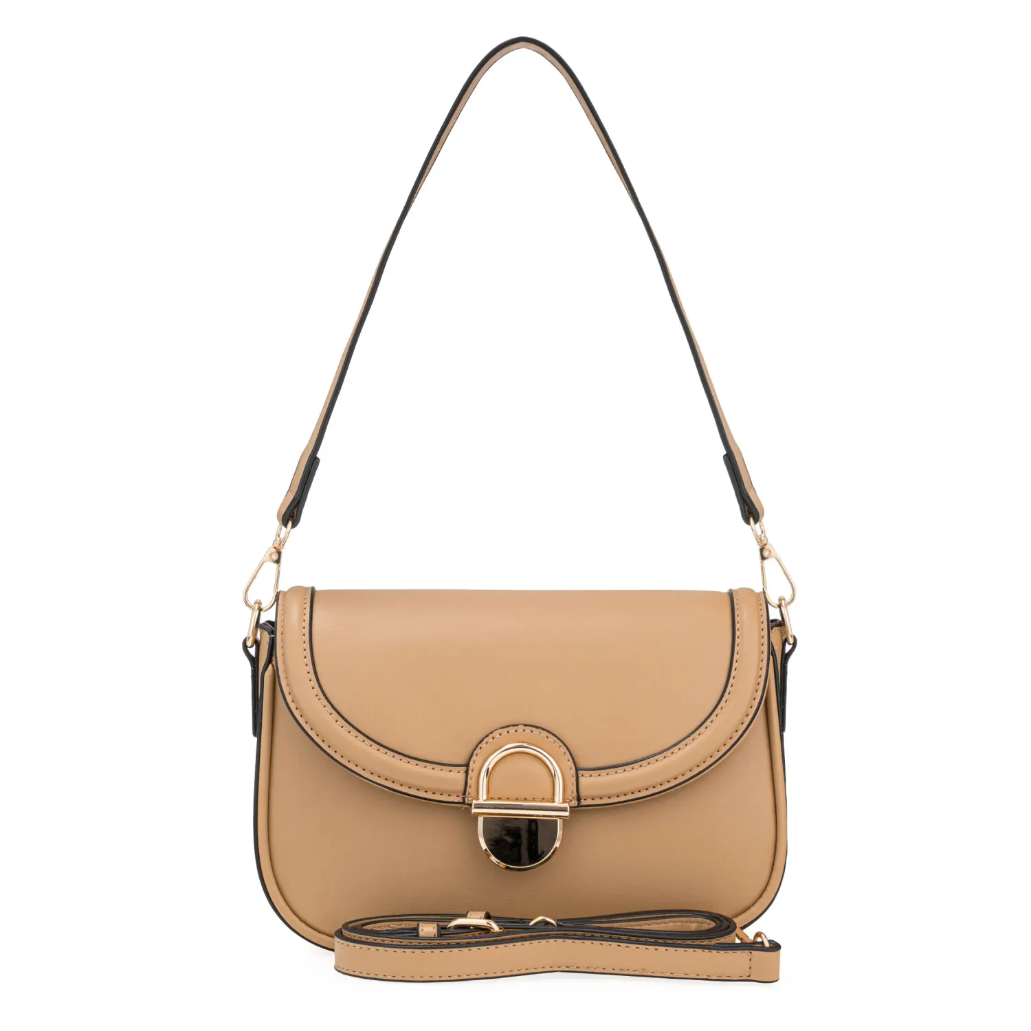 Cartera Limoni Casual Harper color nude | Platanitos