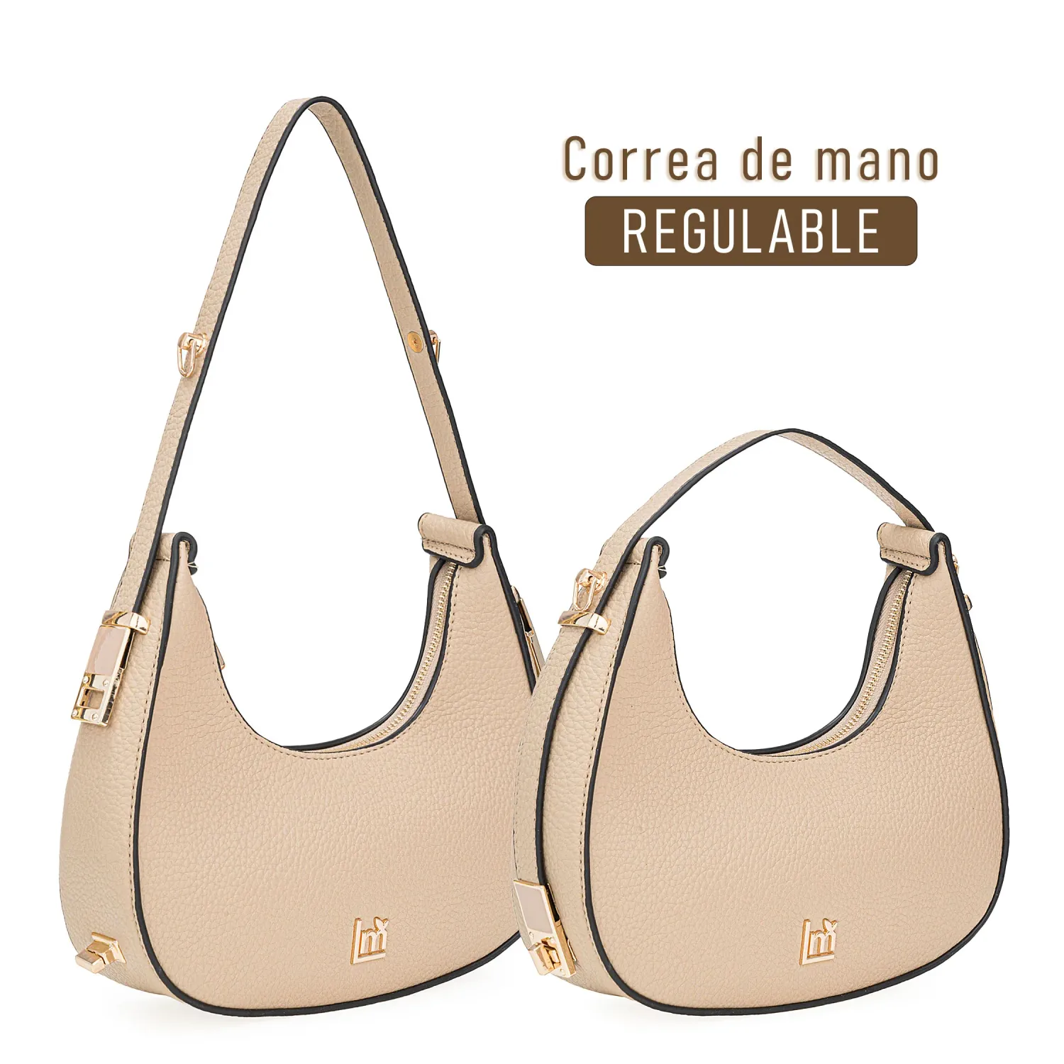 Cartera Limoni Casual Brooklyn color beige | Platanitos