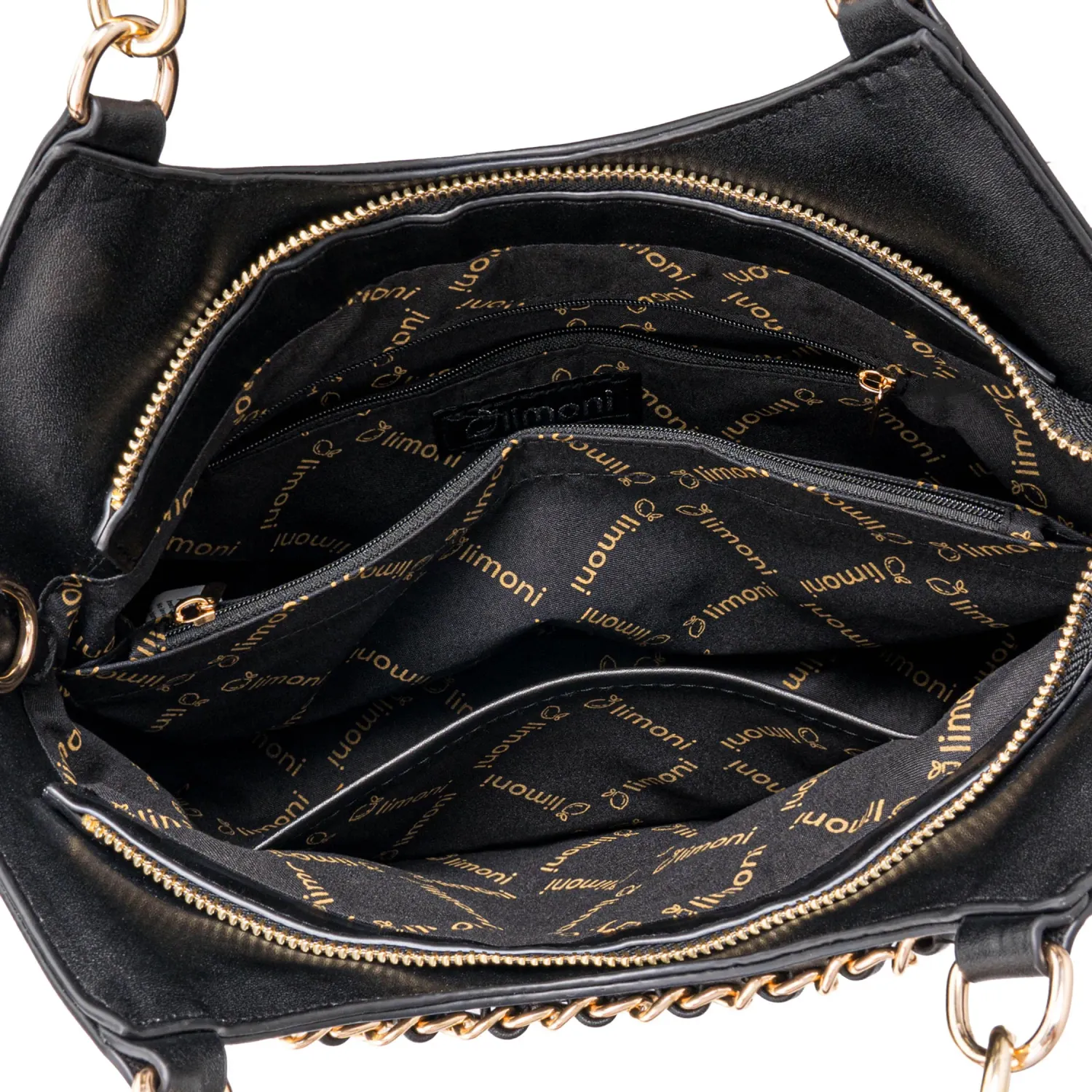 Cartera Limoni Casual Angeline color negro | Platanitos
