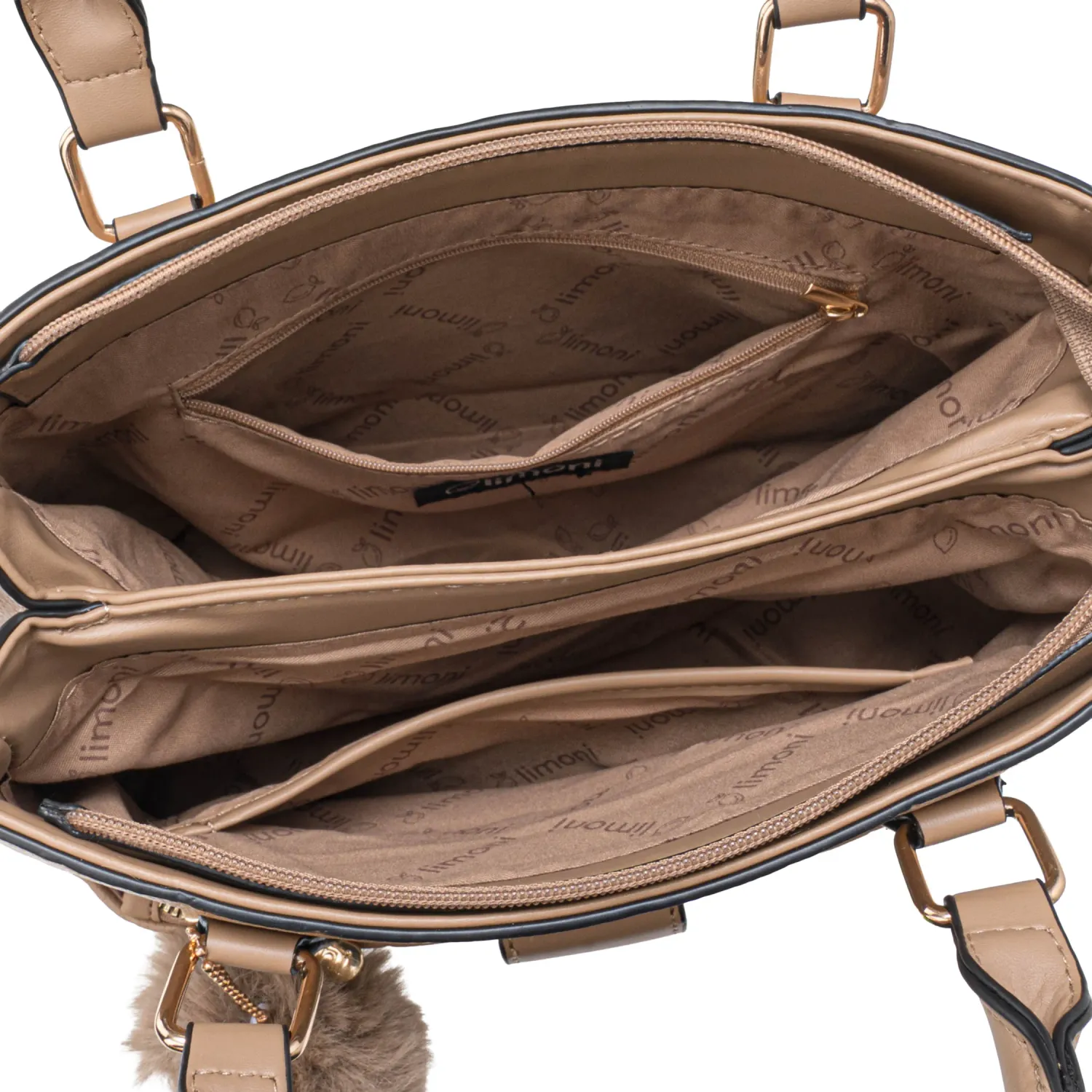 Cartera Limoni Casual Pompi color beige | Platanitos