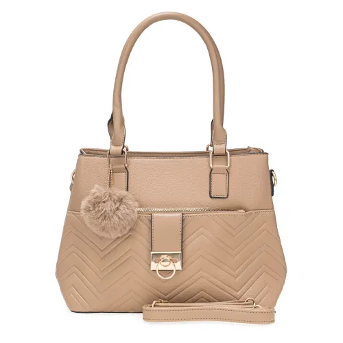 Cartera Limoni Casual Pompi color beige | Platanitos