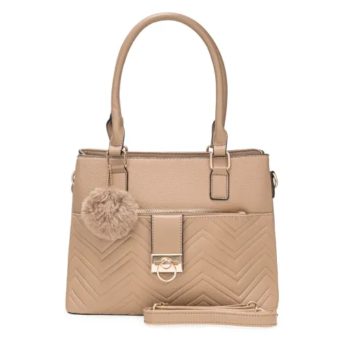 Cartera Limoni Casual Pompi color beige | Platanitos