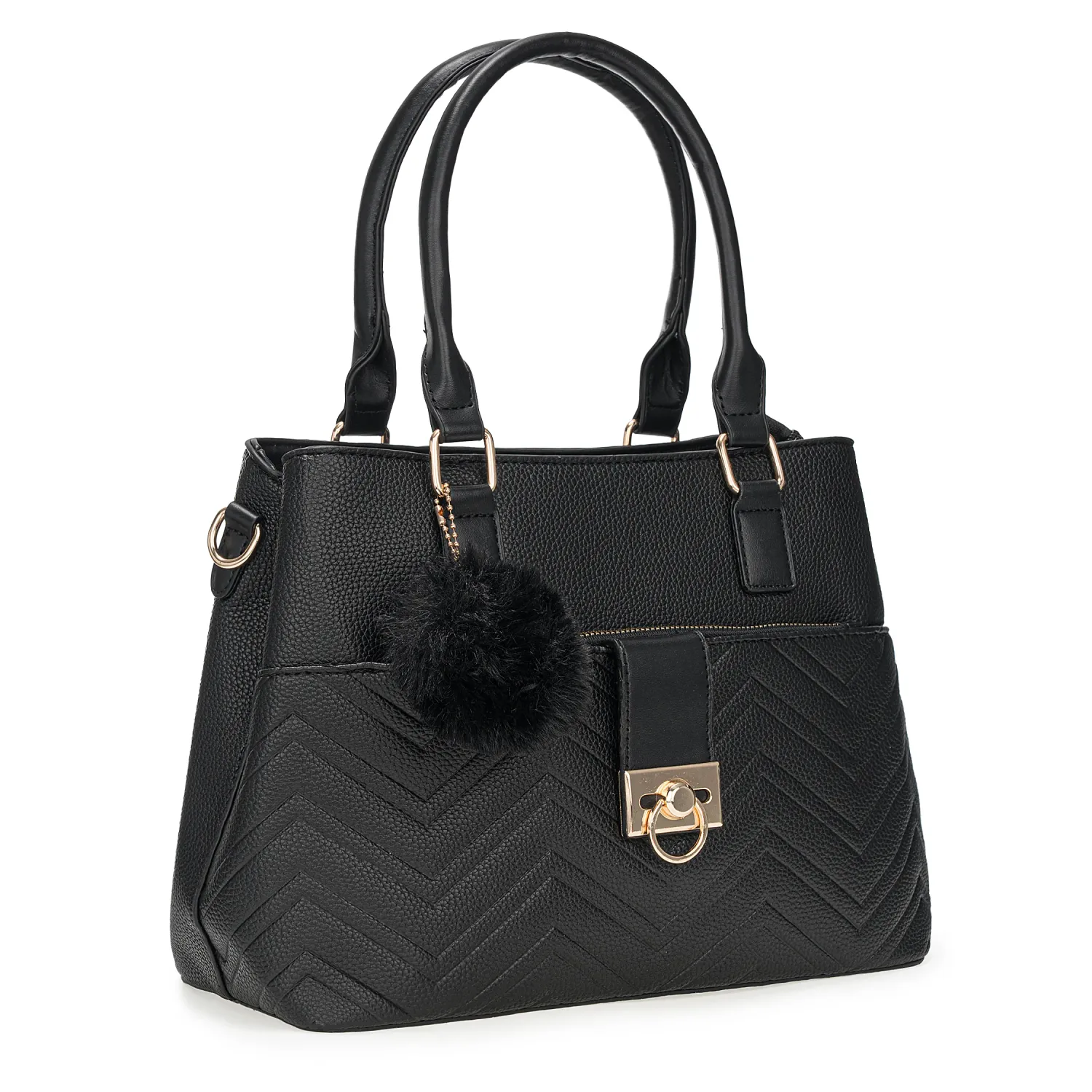 Cartera Limoni Casual Pompi color negro | Platanitos