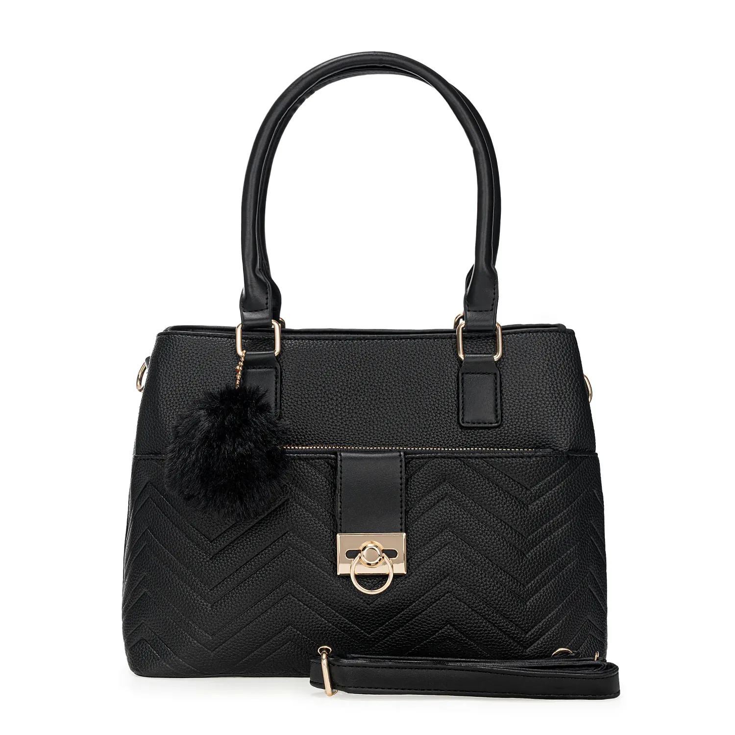 Cartera Limoni Casual Pompi color negro | Platanitos