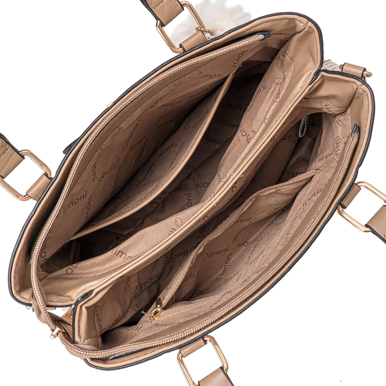 Cartera Limoni Casual Noty color off white | Platanitos