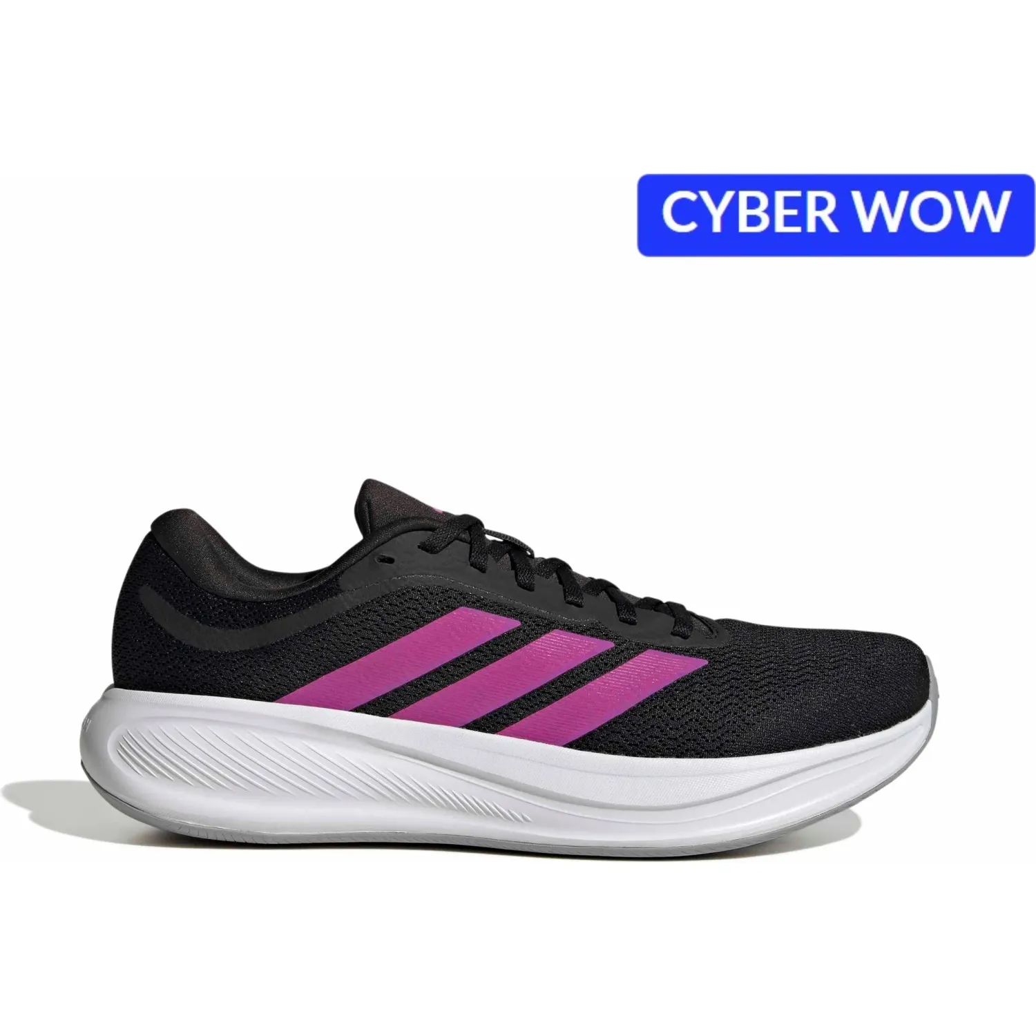 Zapatillas Adidas Running Unisex Response Runner 2 color negro / fucsia | Platanitos