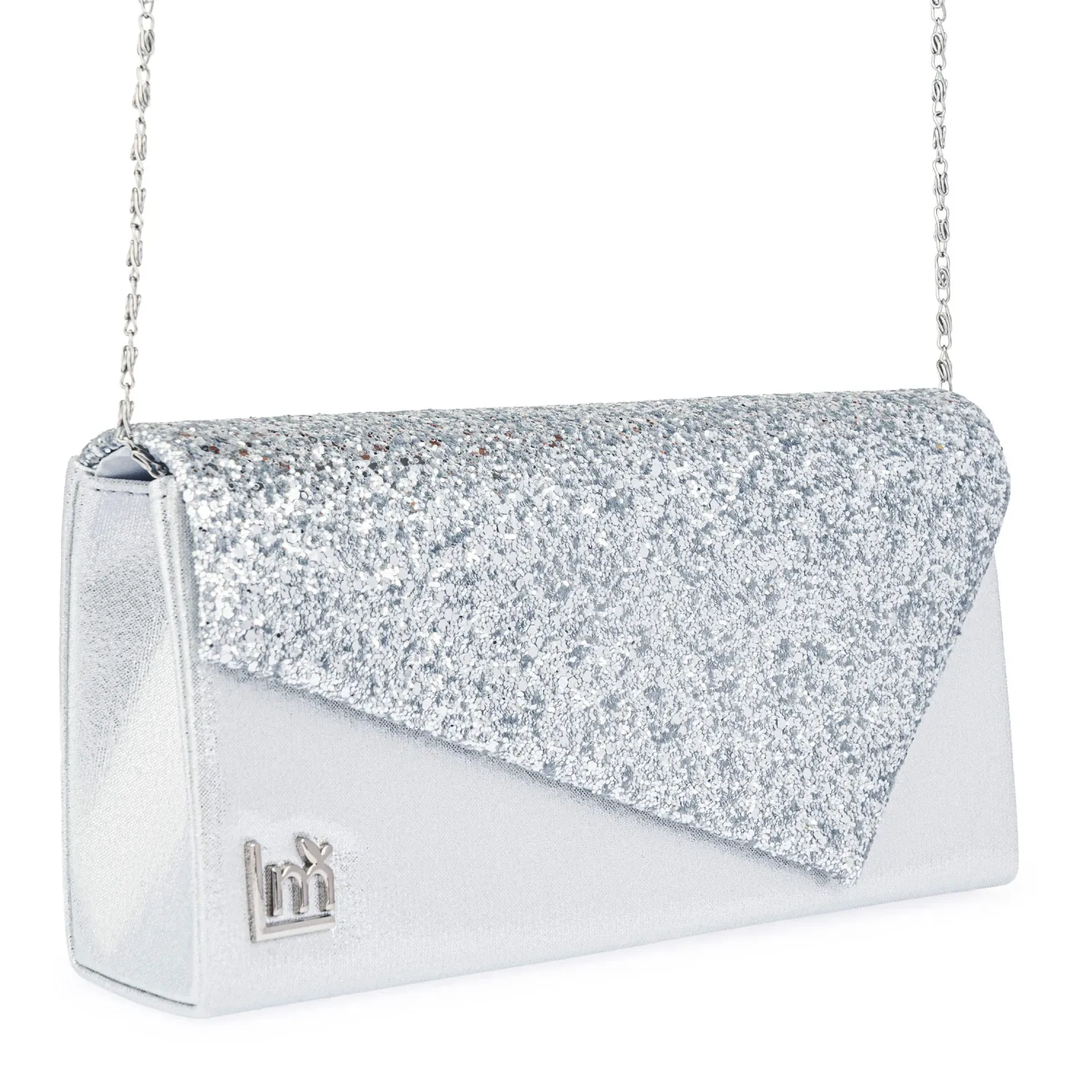 Cartera Limoni De Fiesta Margaret color plateado | Platanitos