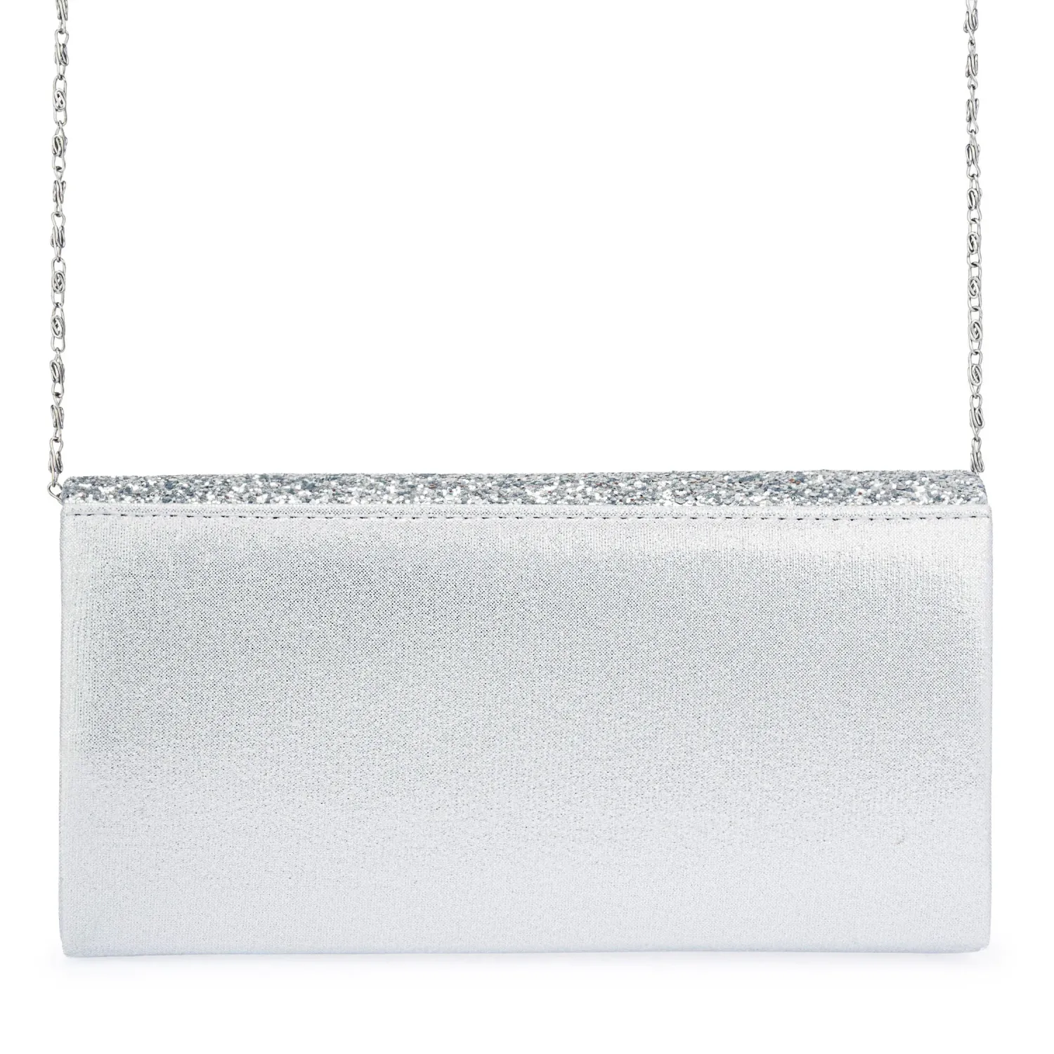 Cartera Limoni De Fiesta Margaret color plateado | Platanitos