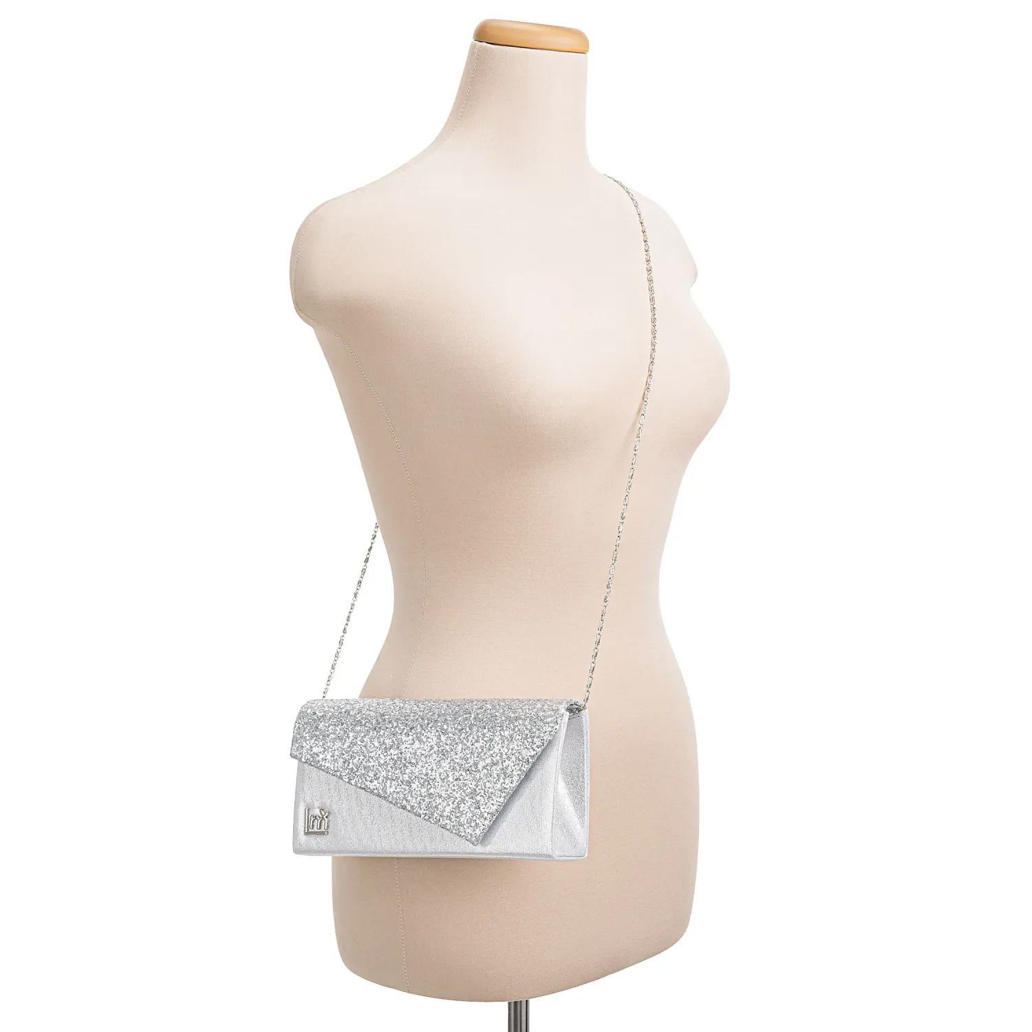 Cartera Limoni De Fiesta Margaret color plateado | Platanitos