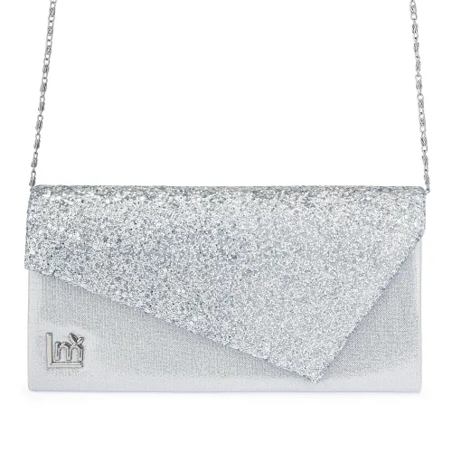 Cartera Limoni De Fiesta Margaret color plateado | Platanitos