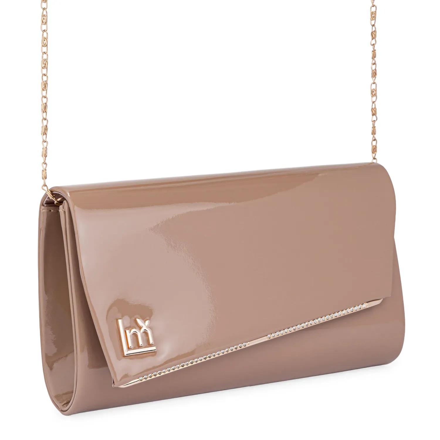 Cartera Limoni De Fiesta Oriane color beige oscuro | Platanitos