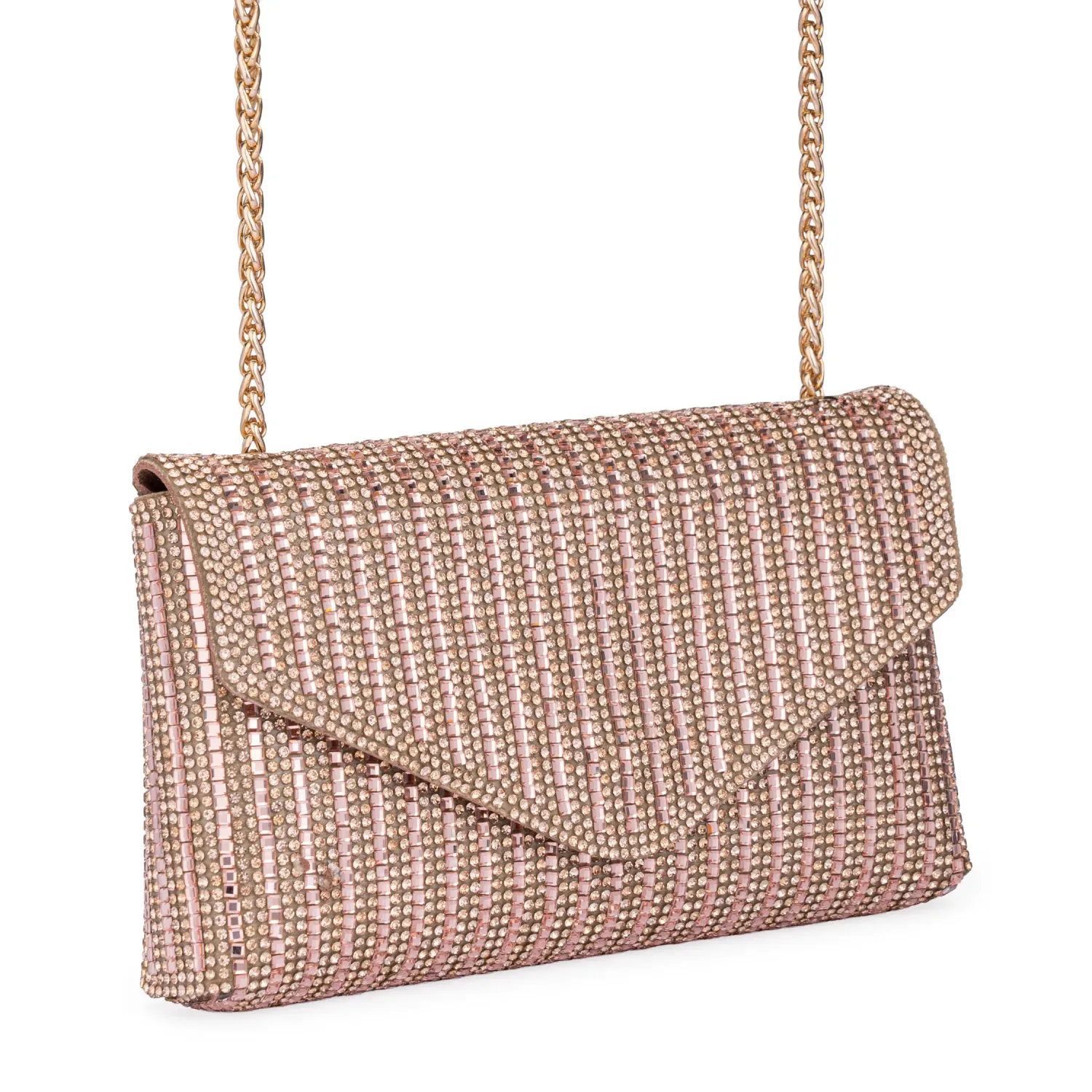 Cartera Limoni De Fiesta Berenice color rose gold | Platanitos