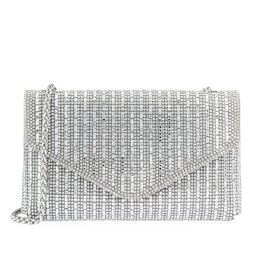 Cartera Limoni De Fiesta Berenice color plateado | Platanitos