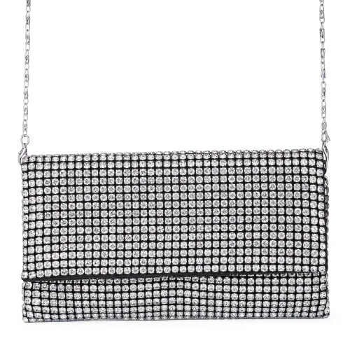 Cartera Limoni De Fiesta Louna color plateado | Platanitos