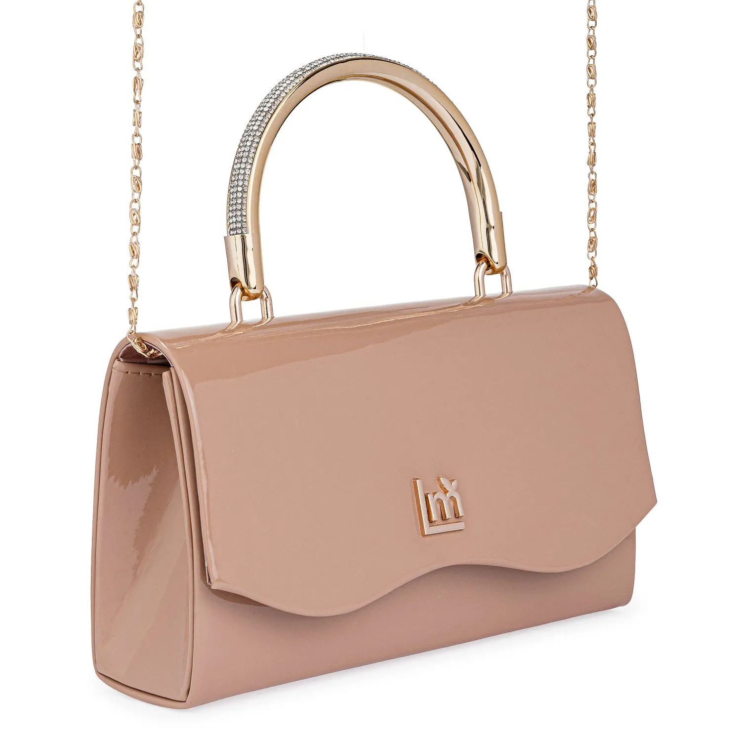 Cartera Limoni De Fiesta Bernadette color nude | Platanitos