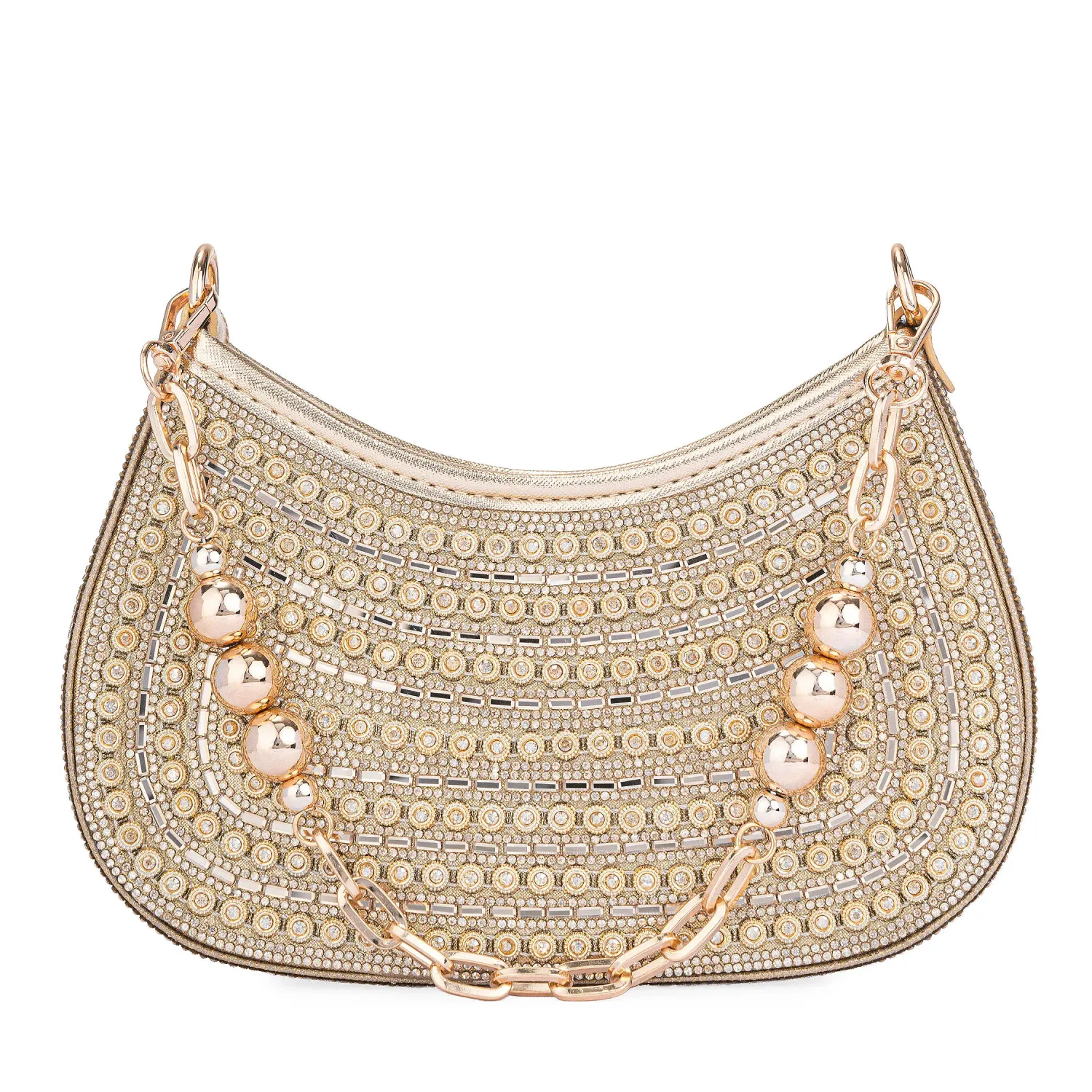 Cartera Limoni De Fiesta Yvette color dorado | Platanitos