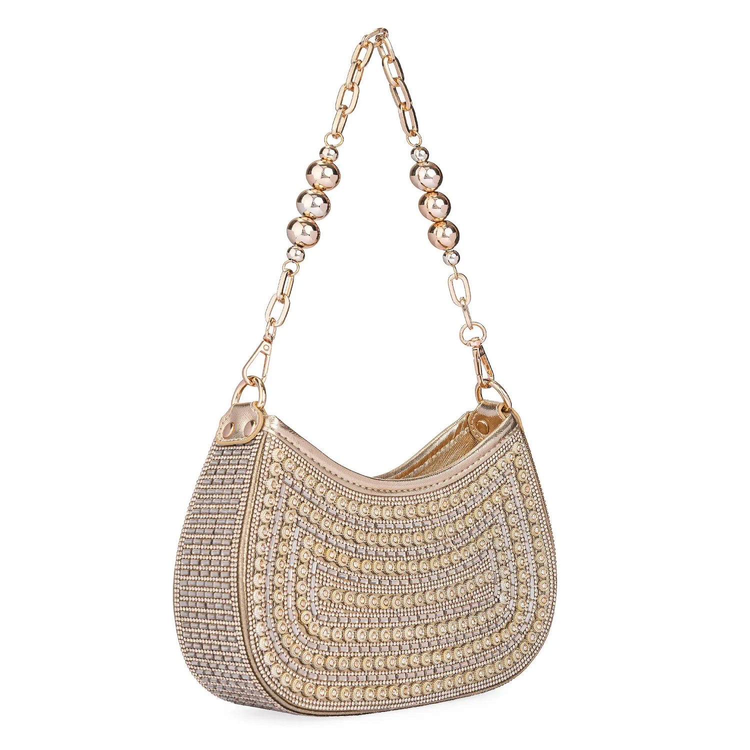Cartera Limoni De Fiesta Yvette color dorado | Platanitos