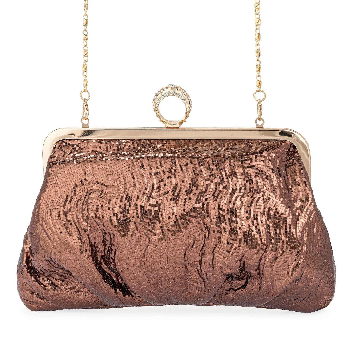 Cartera Limoni De Fiesta Debora color bronce | Platanitos