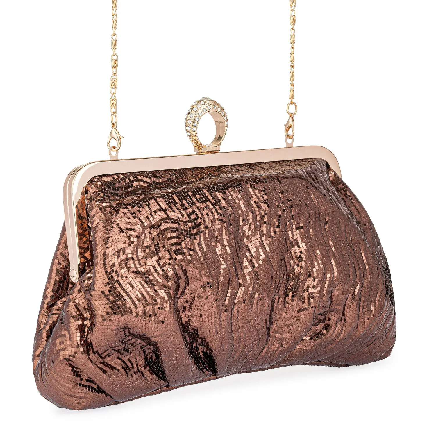 Cartera Limoni De Fiesta Debora color bronce | Platanitos