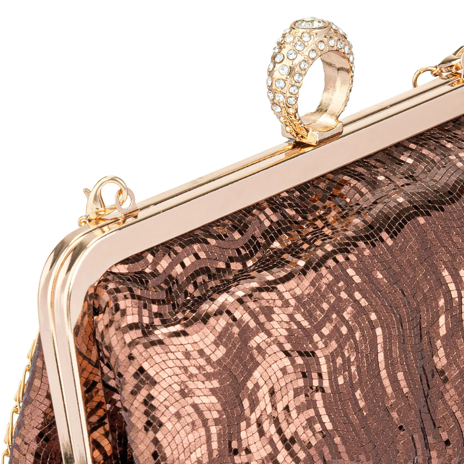 Cartera Limoni De Fiesta Debora color bronce | Platanitos