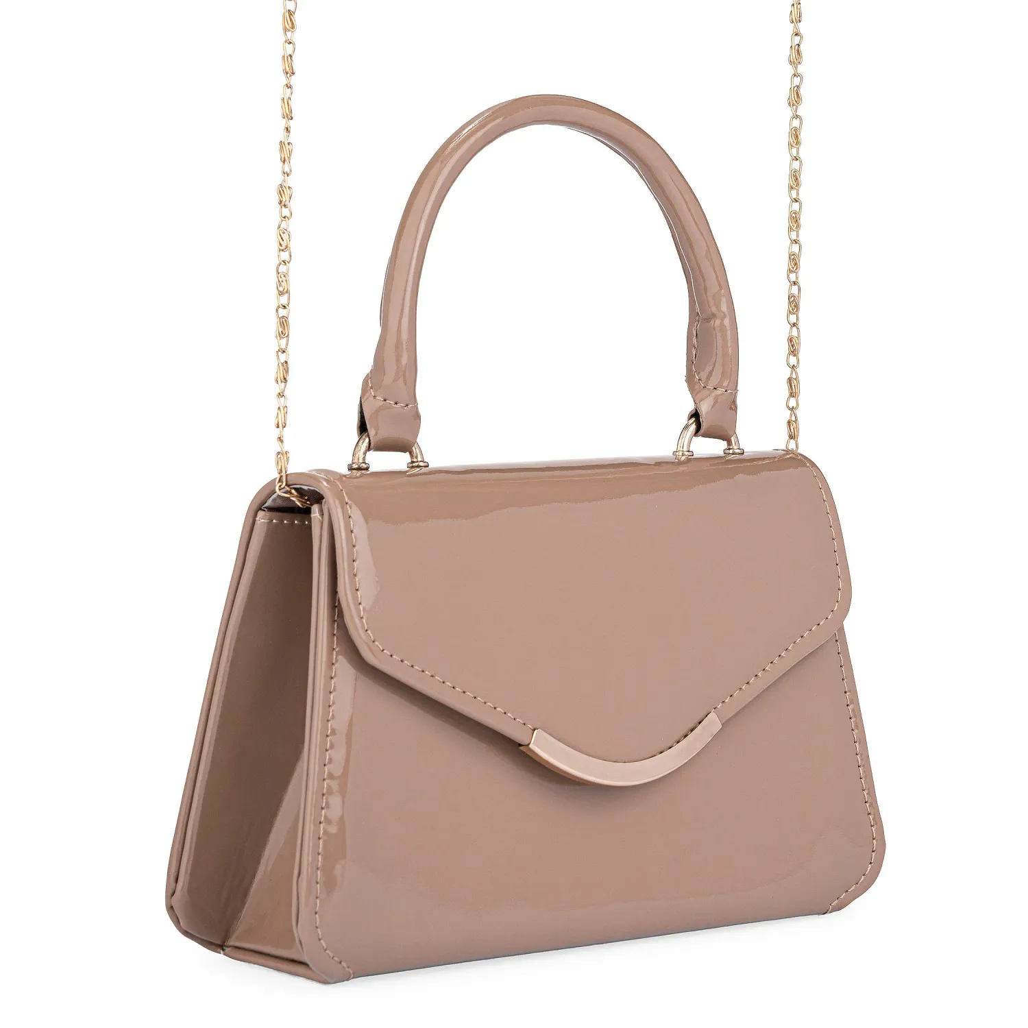 Cartera Limoni De Vestir Sarai color beige oscuro | Platanitos