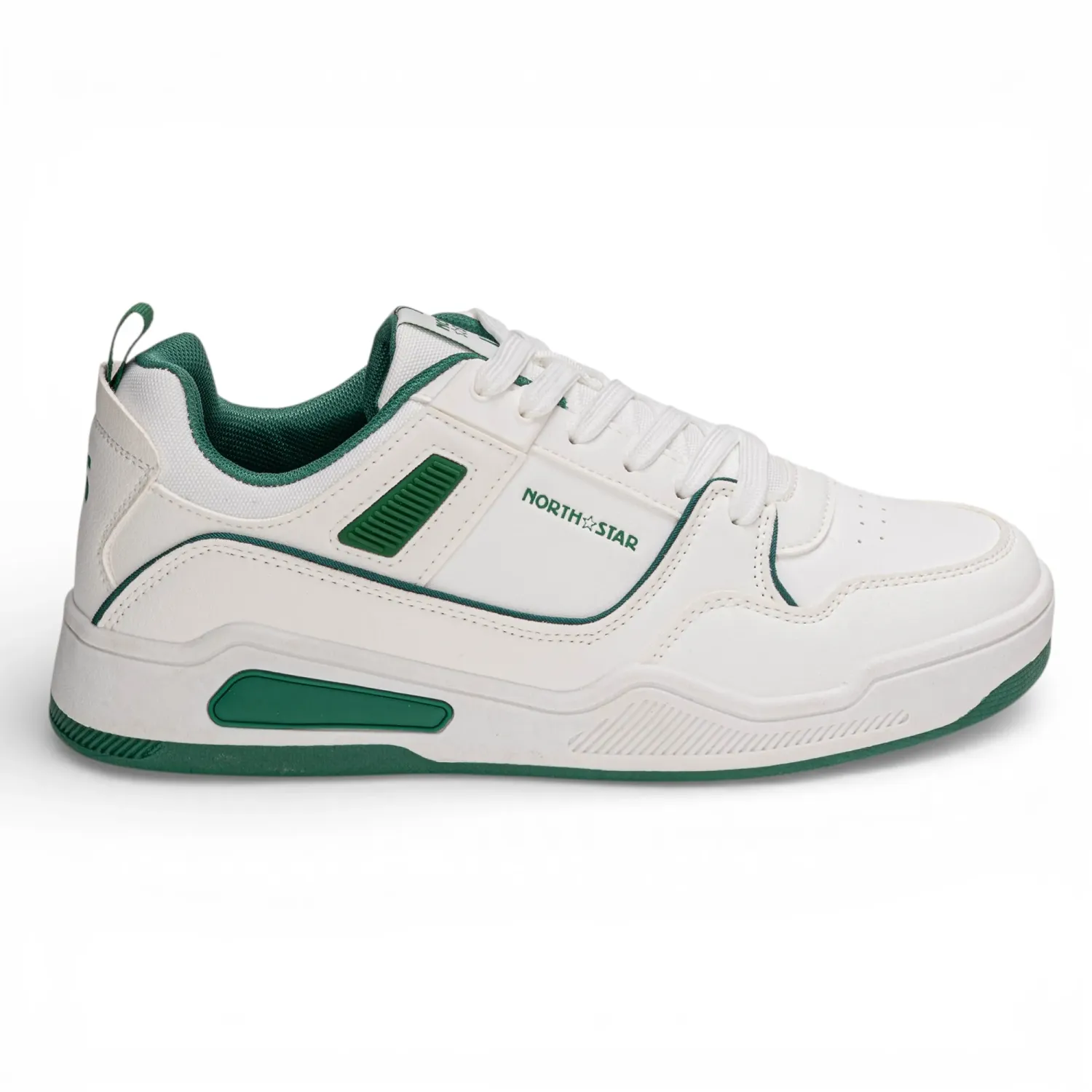 Zapatillas North Star Urbanas Hombre Team Star color blanco / verde | Platanitos