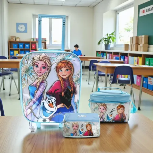 Frozen Set Mochila Con Ruedas Medium Frozen Coleccion G B26