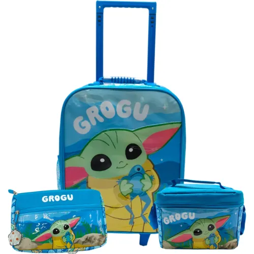 Star Wars Celeste de Niña / Niño modelo Set Mochila Con Ruedas Medium Mandalorian Star Wars Coleccion D B26 celestes verdes niña 2025121620313706820