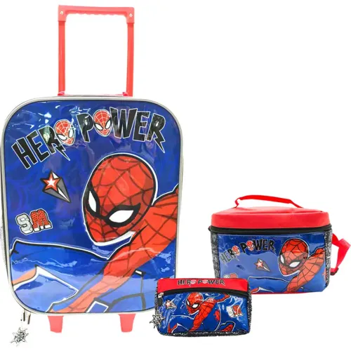 Spiderman Azul de Niña / Niño modelo Set Mochila Con Ruedas Medium Spiderman Coleccion G B26 niña 2025121620313706955